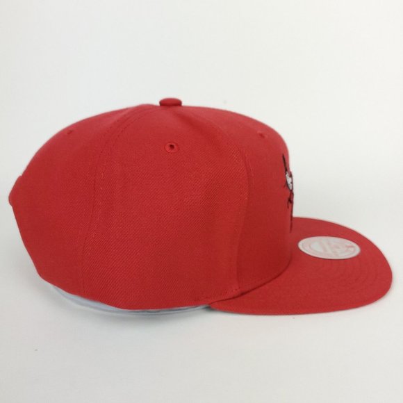 Chicago Bulls Mitchell & Ness NBA Snapback Hat 3D Logo Glitch Out Red Cap NWT - Picture 4 of 8